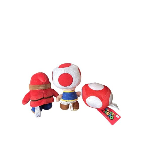 Super Mario Plush Lot Of 3 Characters Including Toad & Shy Guy With Original Tag - Picture 2 of 2